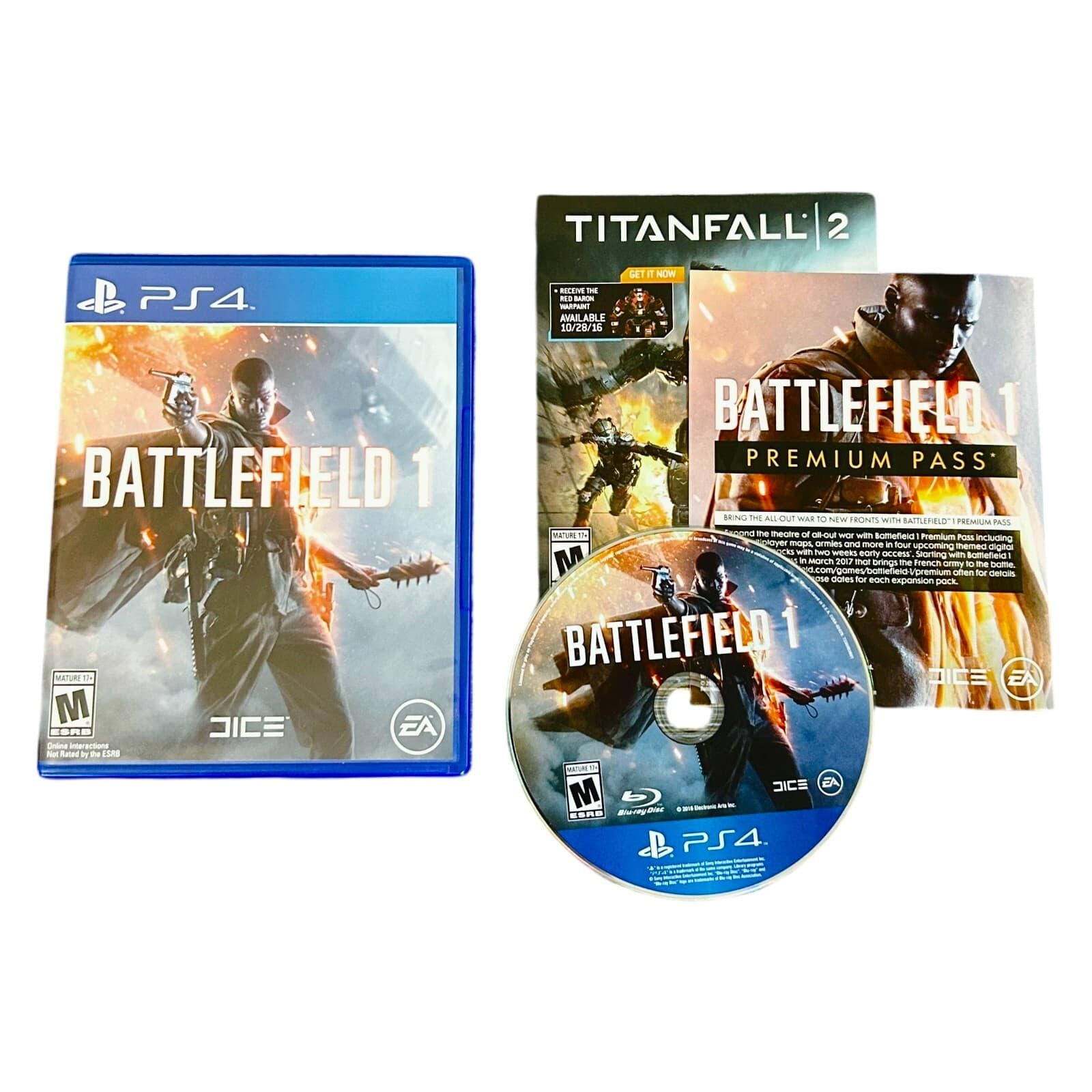 Battlefield 1 Sony PlayStation 4 PS4 Complete CIB Insert Tested Online Play 2016 - Thumbnail 6