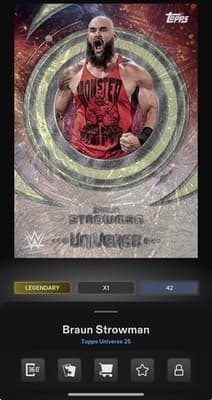 WWE Topps Slam BRAUN STROWMAN Universe 2026 Legendary Blast Base 50gc Digital - Thumbnail 3