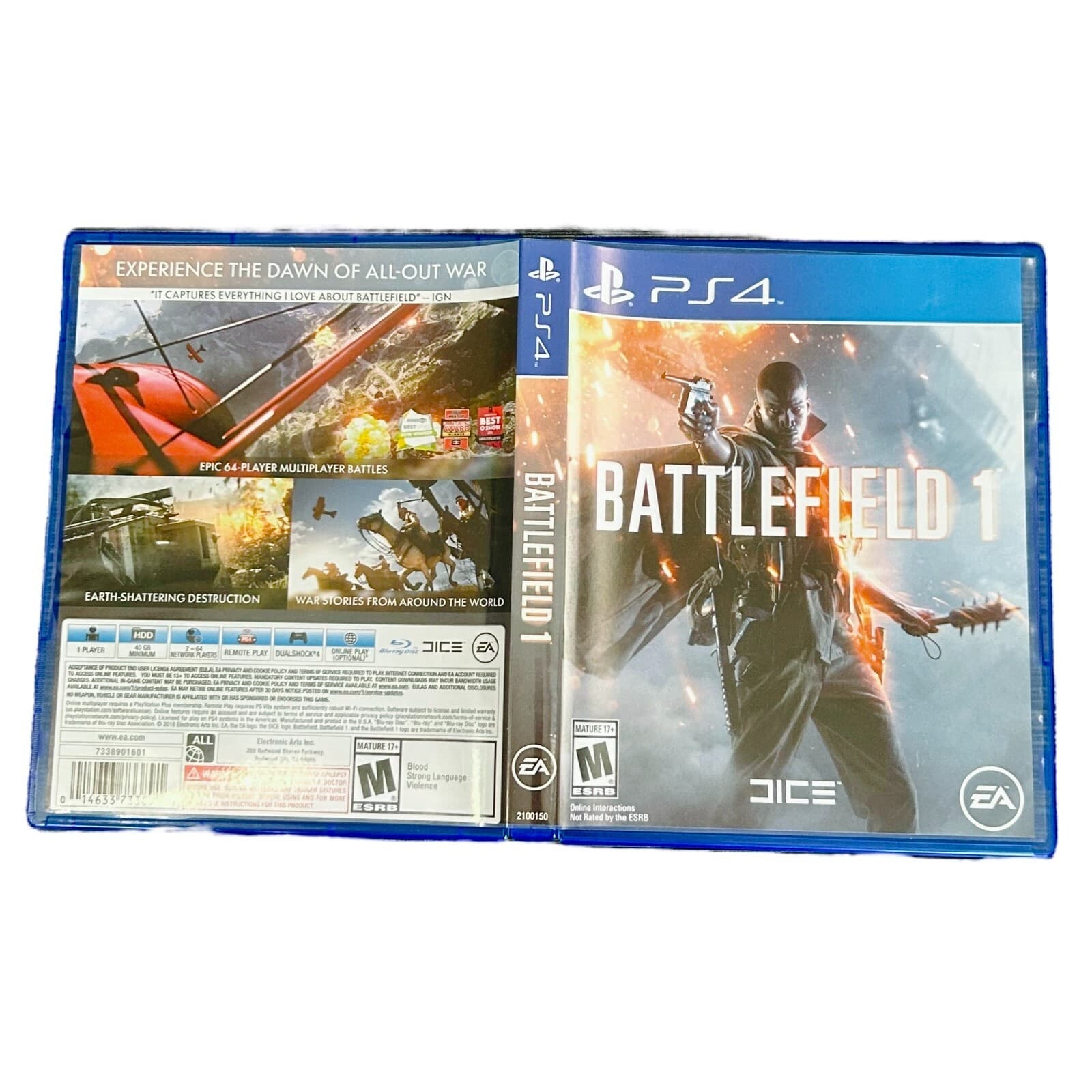 Battlefield 1 Sony PlayStation 4 PS4 Complete CIB Insert Tested Online Play 2016 - Thumbnail 7