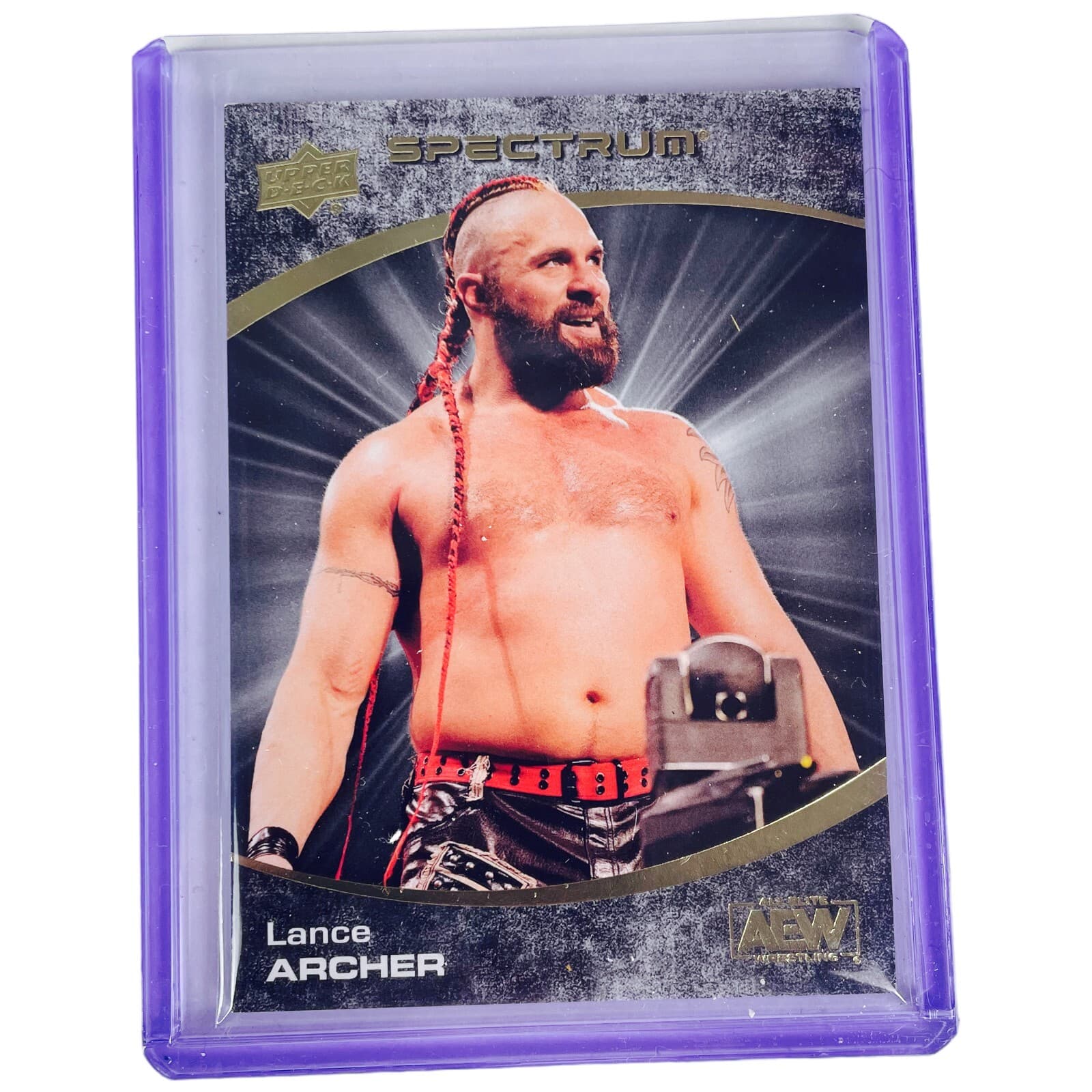 2021 Upper Deck AEW Spectrum Dark Parallel LANCE ARCHER #/99 Wrestling SP Insert - Thumbnail 5