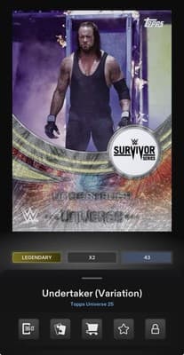 WWE Topps Slam THE UNDERTAKER Universe 2026 Legendary Blast Base 50gc Digital - Thumbnail 5