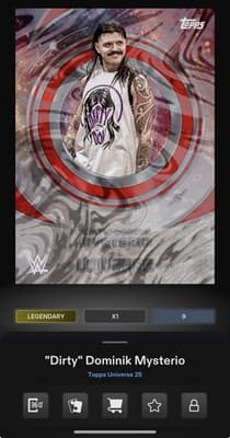 WWE Topps Slam Universe 2026 DOMINIK MYSTERIO Red Magma Exclusive 10gc Digital - Thumbnail 3