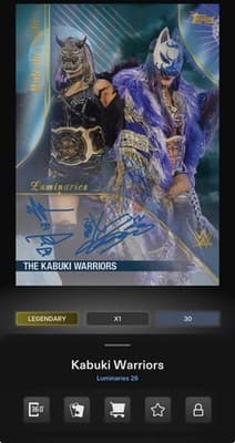 WWE Topps Slam KABUKI WARRIORS Luminaries 26 Hoard Challenge 30gc Digital - Thumbnail 6