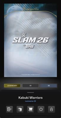 WWE Topps Slam KABUKI WARRIORS Luminaries 26 Hoard Challenge 30gc Digital - Thumbnail 7