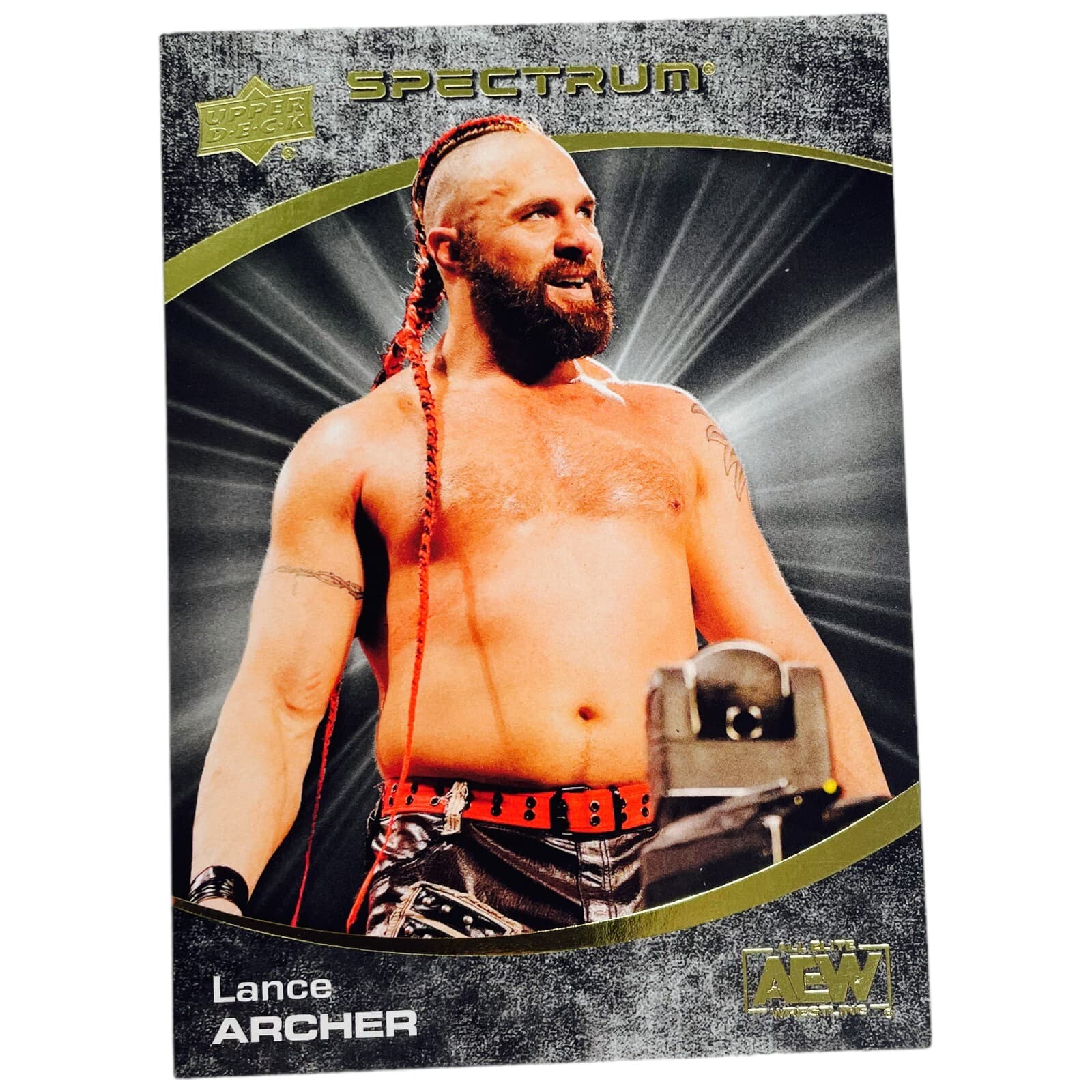 2021 Upper Deck AEW Spectrum Dark Parallel LANCE ARCHER #/99 Wrestling SP Insert - Thumbnail 3