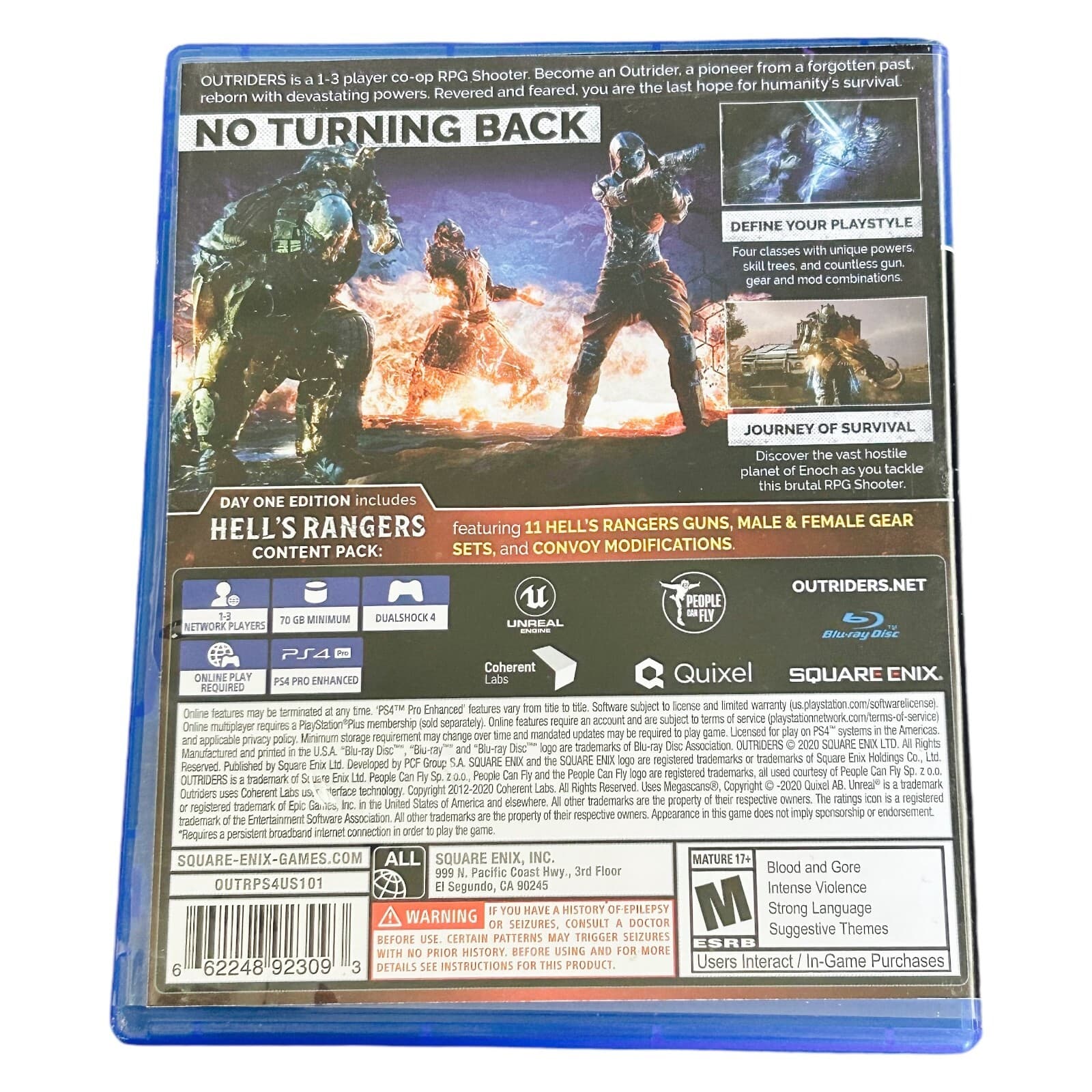 Outriders Day One Edition Sony PlayStation 4 PS4 Complete CIB Tested RPG Online - Thumbnail 9