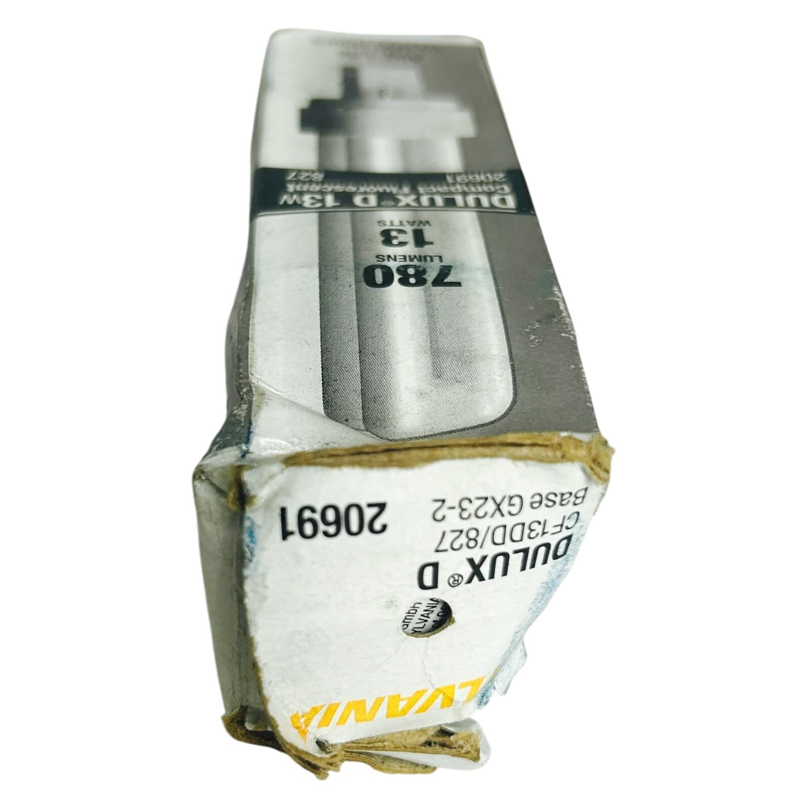 Sylvania CF13DD/827 Dulux D Bulb 13W Fluorescent 20691 CFL Light Bulb 2 Pin - Thumbnail 3