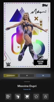 MAXXINE DUPRI Topps Slam WWE Canvas 26 Iridescent Signature Legendary Digital - Image 1