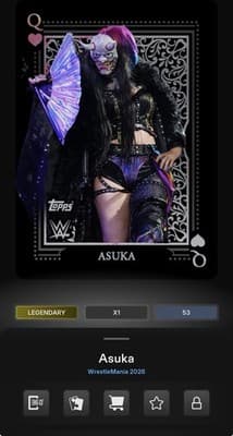 ASUKA Iridescent All Queens Legendary Topps Slam WWE WrestleMania 2026 DIGITAL - Thumbnail 3