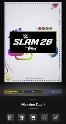 MAXXINE DUPRI Topps Slam WWE Canvas 26 Iridescent Signature Legendary Digital - Thumbnail 2