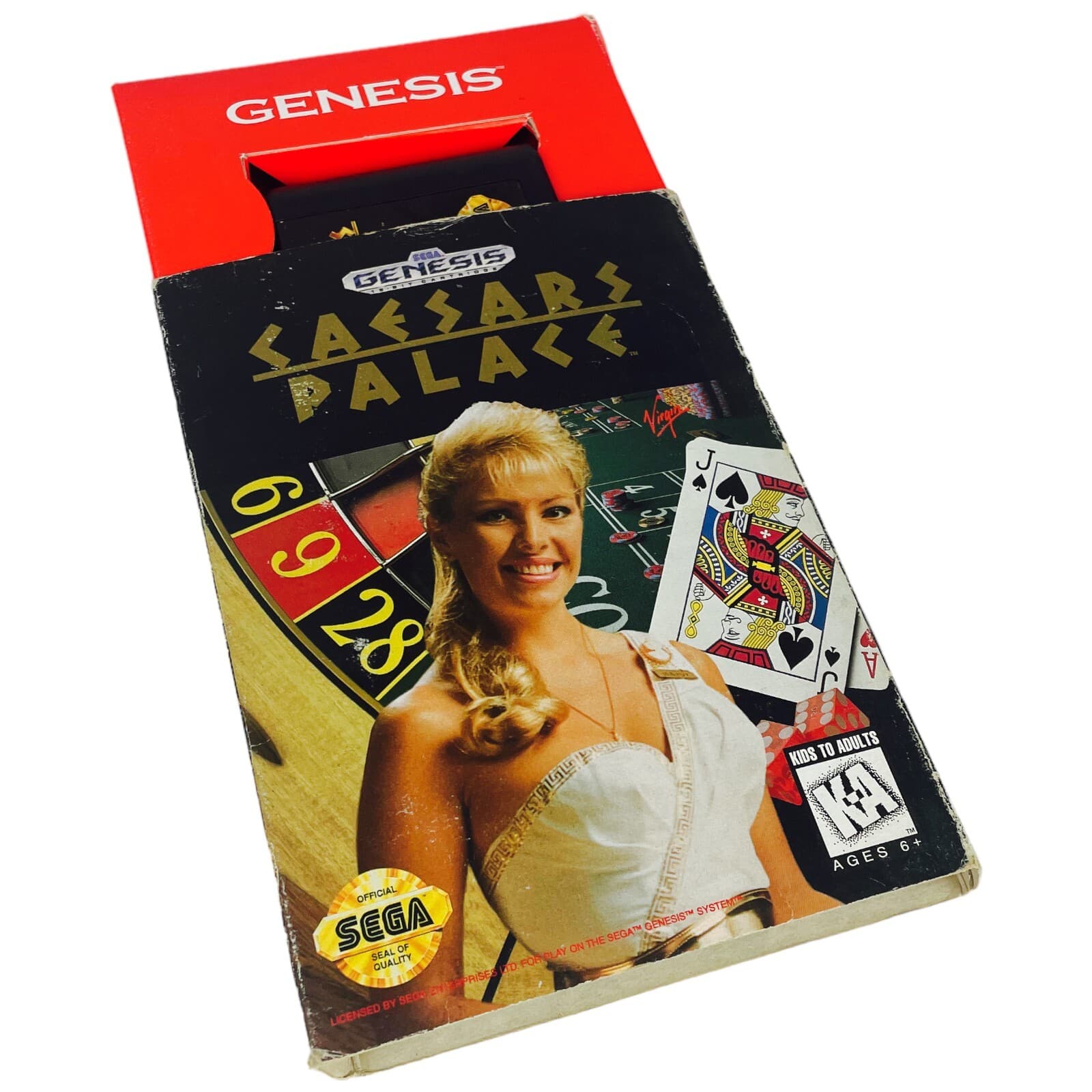SEGA Genesis Caesars Palace Complete CIB Manual Tested Working - Thumbnail 10