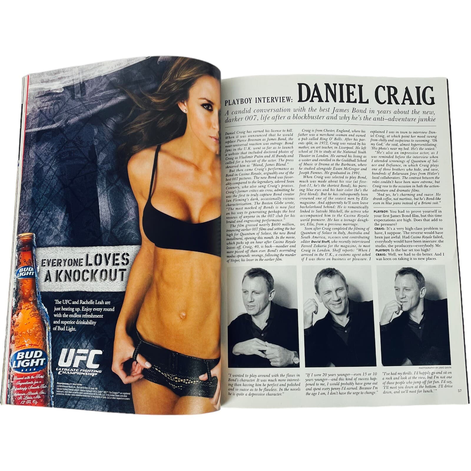 Rachelle Leah UFC Daniel Craig Playboy Magazine Nov 2008 Chelsea Handler Bond - Thumbnail 9