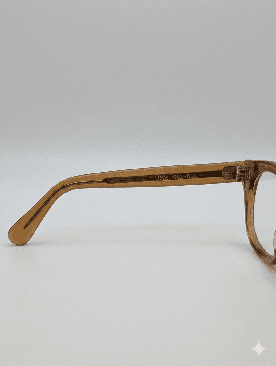 Vintage USS Ar-20 Brown Oversized Square Eyeglasses Frames Retro Optical Glasses - Thumbnail 4