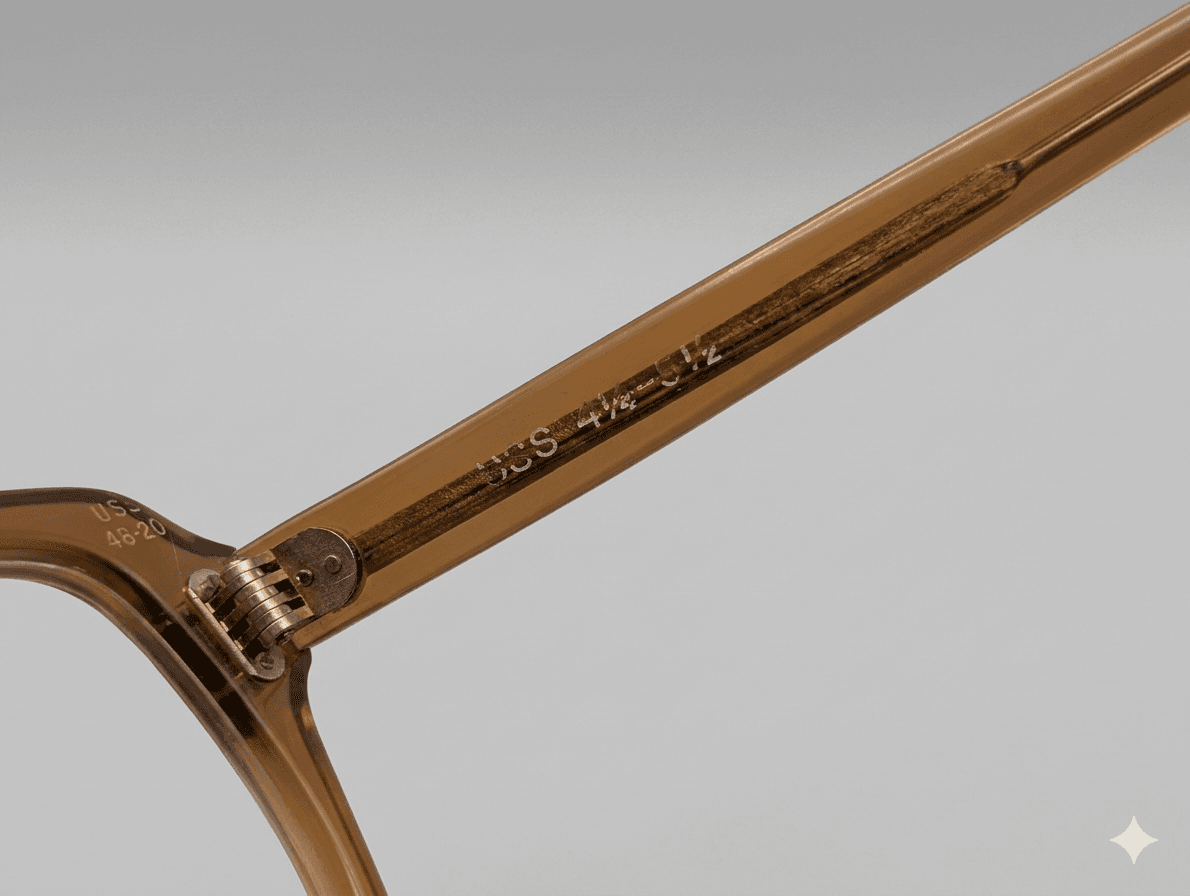 Vintage USS Ar-20 Brown Oversized Square Eyeglasses Frames Retro Optical Glasses - Thumbnail 6