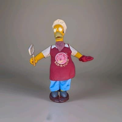 RARE! Homer Simpson "Bar-B-Cutie" Dancing BBQ Animatronic Statue - Works Great! - Image 1