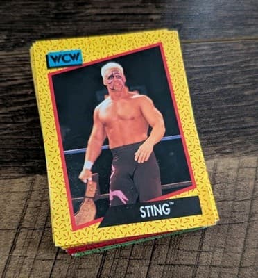 55+ 1991 WCW Impel Wrestling Trading Cards Lot - Sting, Ric Flair, Luger, Arn - Image 1