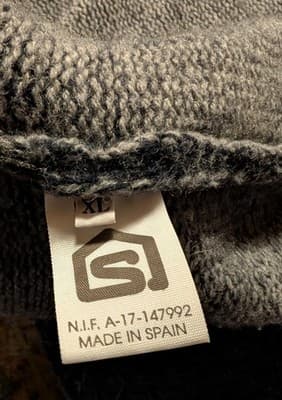 Hartford Men's XL Full Zip Lambswool Sweater Made in Spain - Mock Neck Vintage - Thumbnail 9