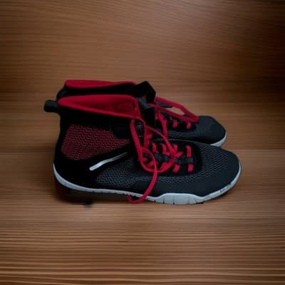 Sisttke Men's Size 12 Wrestling Shoes Black/Red High Top - Zero Drop Sole - Thumbnail 5