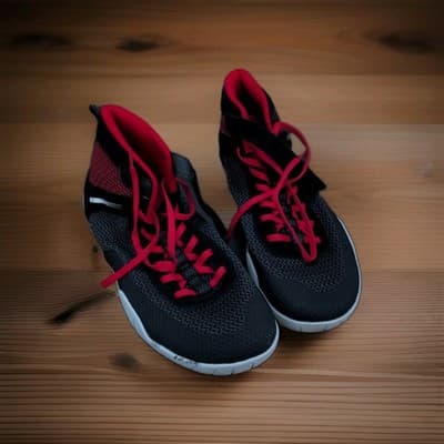 Sisttke Men's Size 12 Wrestling Shoes Black/Red High Top - Zero Drop Sole - Thumbnail 2