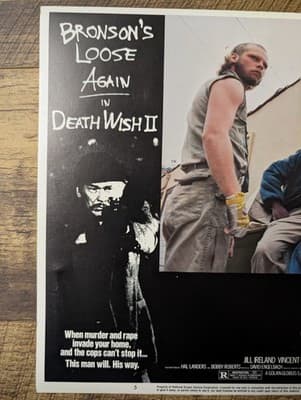 Original 1982 Death Wish II Lobby Card Charles Bronson Vigilante Gang Scene - Thumbnail 3