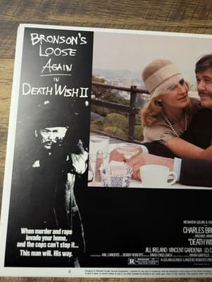 Death Wish II - Original Lobby Card Charles Bronson Jill Ireland Vintage 1982 - Thumbnail 2