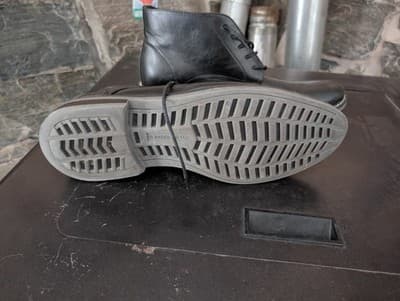 Steve Madden Overring Men's Black Chukka Boots Size 12 Leather Shoes - Thumbnail 4