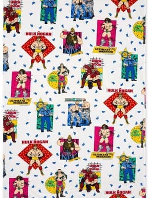 Vintage 1991 WWF Wrestling Full Size Flat Sheet Hulk Hogan Ultimate Warrior - Image 1