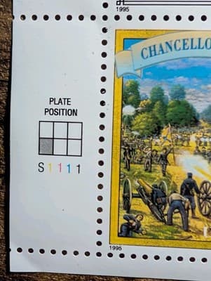 1995 Civil War 32¢ Stamp Sheet of 20 Scott #2975 MNH Plate S1111 Complete Pane - Thumbnail 3