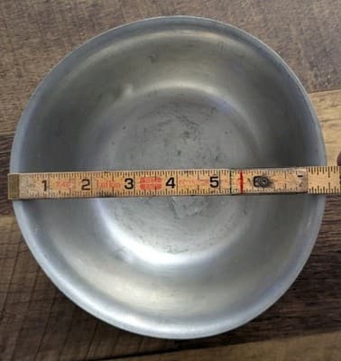Vintage Stieff Pewter 3-Footed Bowl P 64-19 ATC Marked 7.5" Diameter - Thumbnail 4