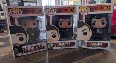 Funko Pop! Preacher Jesse Custer #364 Arseface #366 Cassidy #367 Figures Bundle - Image 1