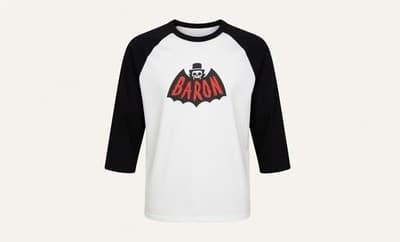 TESD Baron Von Flanagan Raglan T-Shirt | Tell Em Steve Dave Podcast Merch - Image 1