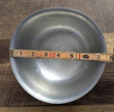 Vintage Stieff Pewter 3-Footed Bowl P 64-19 ATC Marked 7.5" Diameter - Thumbnail 3