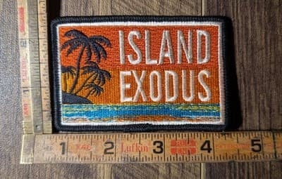 Gov’t Mule Island Exodus Jamaica Patch - Rare Concert Festival Merch - 4” x 2.5” - Image 1