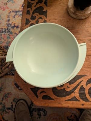Vintage Boontonware Melmac Winged Vegetable Bowl 604-10 Seafoam Green MCM USA - Image 1