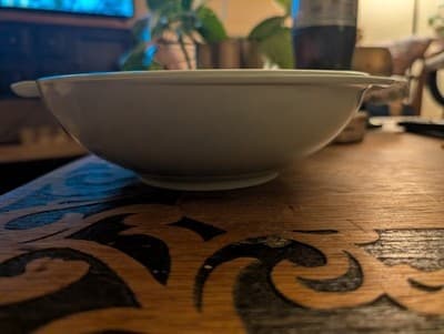 Vintage Boontonware Melmac Winged Vegetable Bowl 604-10 Seafoam Green MCM USA - Thumbnail 3