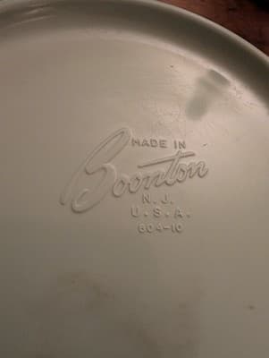 Vintage Boontonware Melmac Winged Vegetable Bowl 604-10 Seafoam Green MCM USA - Thumbnail 2
