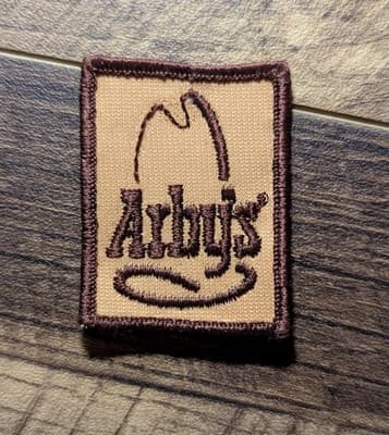 Vintage Arby’s Logo Embroidered Patch - Classic Cowboy Hat Design - Iron/Sew-On - Image 1