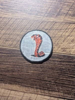 Vintage Shelby Cobra Racing Patch - Orange & Grey - Ford Mustang Shelby GT500 - Thumbnail 3