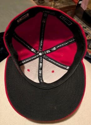 New Era 59FIFTY Philadelphia Phillies Fitted Hat 7 3/8 Red MLB On-Field Cap - Thumbnail 6