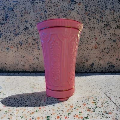 Vintage Lenox Versailles 9" Porcelain Vase Embossed Floral Gold Trim USA - Image 1