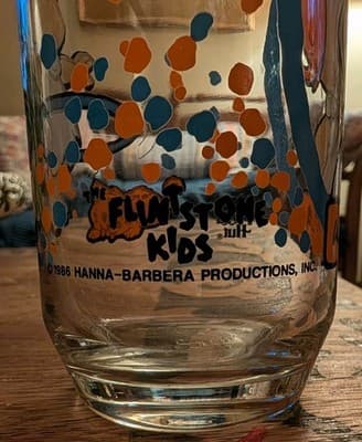 Vintage 1986 The Flintstone Kids Wilma Drinking Glass Hanna Barbera Collectible - Thumbnail 2
