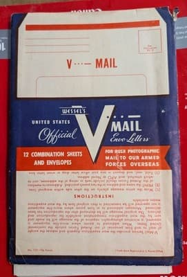 WWII V-Mail Letter Set - Official Victory Mail Envelopes 12 Sheets Vintage 1940s - Image 1