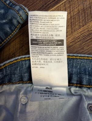 Denizen from Levi's 285 Relaxed Fit Men's Jeans Size 40x32 Medium Blue Wash - L - Thumbnail 3