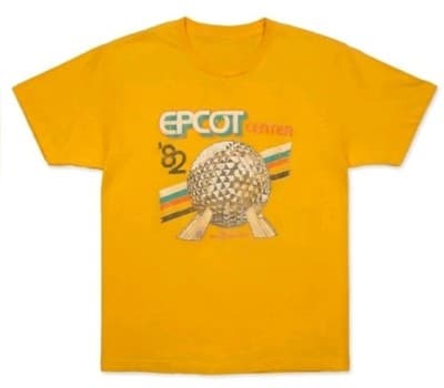 Retro 1982 Epcot Center Walt Disney World Tee Shirt Yellow XL - Image 1
