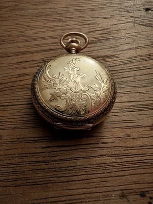 Antique Willemin Watch Case Company Solid 14K Gold Case 7 Jewel U.S. Assay - Thumbnail 3