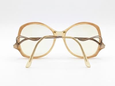 Vintage 1950s-1960s Cat Eye - Eyeglasses Twisted Metal Temples Frames - Thumbnail 3