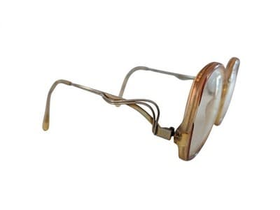 Vintage 1950s-1960s Cat Eye - Eyeglasses Twisted Metal Temples Frames - Thumbnail 2