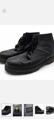 Dr. Martens Men's Size 12 Black Leather Lace-Up Boots - Worn Once! - Image 1