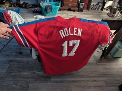 Vintage Scott Rolen Philadelphia Phillies #17 Red Jersey Majestic Large - Thumbnail 8