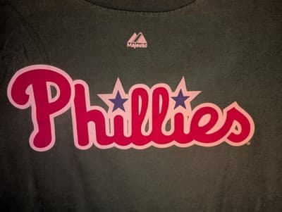 Chase Utley Philadelphia Phillies Majestic Green T-Shirt MLB Shirsey XL - VGC - Thumbnail 4